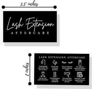 Lash Aftercare Extension Cards | 50 Pack