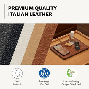 Courant Italian Leather Wireless Charging Station and Valet Tray