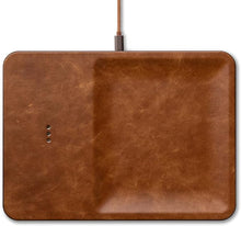 Load image into Gallery viewer, Courant Italian Leather Wireless Charging Station and Valet Tray
