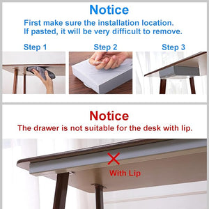 Hidden Self-Adhesive Under Desk Organizer