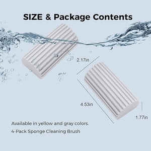 4-Pack Damp Clean Duster Sponge Cleaning Brush