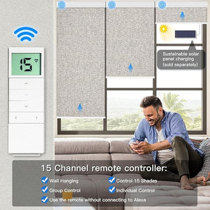 Smart Motorized Blackout Roller Blinds with Remote Control