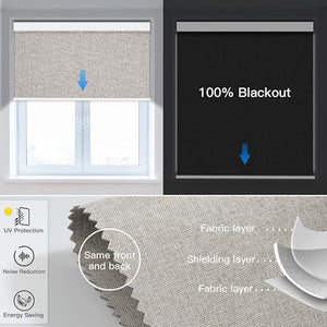 Smart Motorized Blackout Roller Blinds with Remote Control