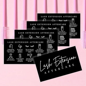 Lash Aftercare Extension Cards | 50 Pack
