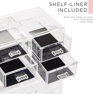 Sorbus Clear Cosmetic Makeup & Beauty Tools Organizer
